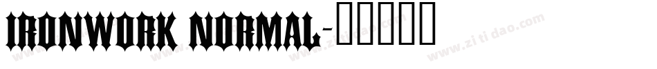 Ironwork Normal字体转换